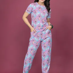 SAKARMAA Printed T-Shirt & Joggers Co-Ords image 1