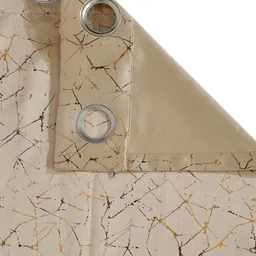 SOKNACK Beige & Gold-Toned Set of 2 Black Out Window Curtain image 5