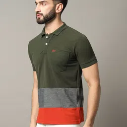 RELANE Men Colourblocked Polo Collar T-shirt-picture-26