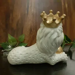 Afterstitch White Lion King idol Pose Statue image 4