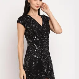 Porsorte Women Embellished Bodycon Mini Dress-image-12
