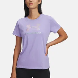 UNDER ARMOUR Glitter Brand Logo Printed T-shirt-picture-20