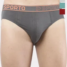 Sporto by Macho Men Pack Of 4 Pure Combed Cotton Basic BriefsSporto_M1010-CH1-G1-Prt1-R1-S-image-82