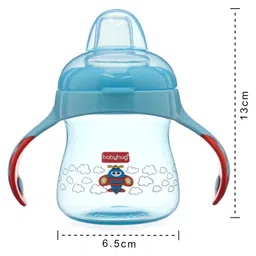 Babyhug Twin Handle Training Soft Spout Cup Blue - 150 ml image 3
