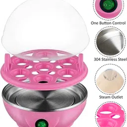spella genuine Quality Egg Boiler Electric Automatic Off Egg Steamer Cooker Poacher_60 Egg_Cooker_Egg_ Boiler (Multicolored 7 Egg)_060 Egg Cooker image 2