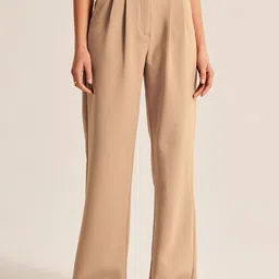 Chemistry Women Relaxed Straight Leg Straight Fit High-Rise Pleated Trousers-image-78