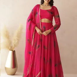 DEASHA INDIA Printed Thread Work Ready to Wear Lehenga & Blouse With Dupatta image 4