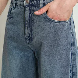 MASCLN SASSAFRAS Men Wide Leg Light Fade Jeans image 4