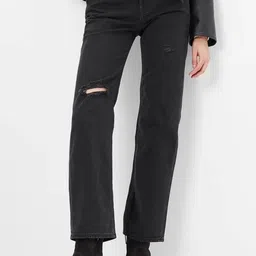 GAP Women Relaxed Fit Loose-Fit High-Rise Jeans-image-7