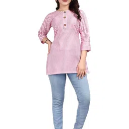 MANTRA DESIGNER Women Pink Linen Kurtas-image-86