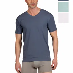 Nautica Pack Of 3 Solid V Neck Lounge T-Shirts-picture-13