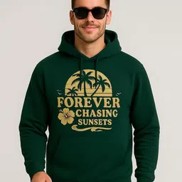 YONGE Men Printed Hooded Sweatshirt-picture-23