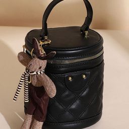 HAUTE SAUCE by Campus Sutra Leather Half Moon Hobo Bag with Tasselled-picture-40