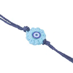 Sangria Stones Studded & Beaded Bhaiya Bhabhi Evil Eye Rakhi With Roli Chawal Chandan image 3