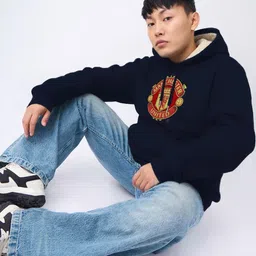 MaverIQ Men Printed Hooded Sweatshirt image 3