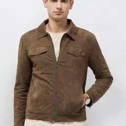 U.S. Polo Assn. Men Spread Collar Solid Tailored Jacket-image-9