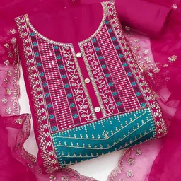 KALINI Embroidered Pure Cotton Unstitched Dress Material-image-33