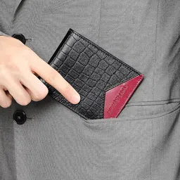 Swiss Eagle Men Textured Leather Two Fold Wallet image 2