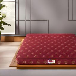 USHA SHRIRAM Resteria Maroon Printed Cotton Orthopedic Quilted Queen Size Mattress-picture-36
