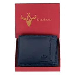 Krosshorn Men Brand Logo Textured Two Fold Wallet-picture-39
