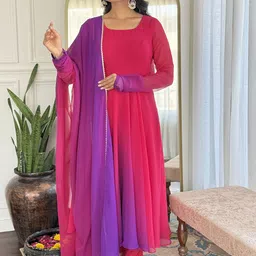 DIVASTRI Women Regular Kurta with Trousers & With Dupatta-picture-17