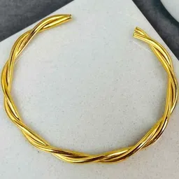 19TH JULY JEWELS Gold-Plated Kada Bracelet image 2