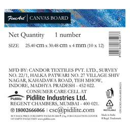 Fevicryl 100% Cotton Fine Art and Grain Canvas Board for Painting - White image 5