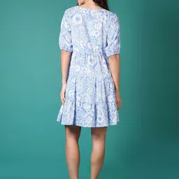 LIMEROAD Ethnic Printed V-Neck Ethnic Dress image 2