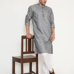 Maharaja Men Solid Festive Straight Kurta image 3