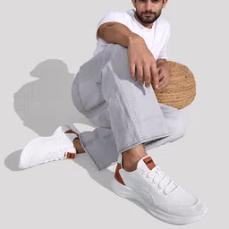 NEEMANS The Knit Strides Men Woven Design Sneakers image 4