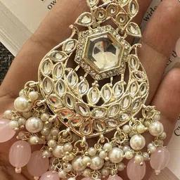 VATSALYA creation Gold-Plated Alloy Artificial Stones Earrings image 2