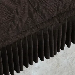 Fashion Throw Coffee Brown Velvet Sofa Cover image 3