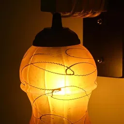 SOMIL Yellow Glass Cylinder Printed Wall Lamps-picture-33
