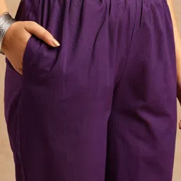 SZN Women Ethnic Motifs Printed Regular Pure Cotton Kurta with Trousers & With Dupatta image 2