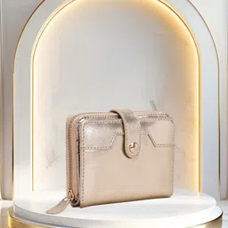 Hidelle Women Solid Leather Two Fold Wallet-picture-10