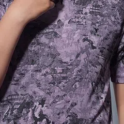 Technosport Boys Abstract Printed Raglan Sleeves Antimicrobial Slim Fit Sports T-shirt image 3