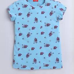 Arvind Garments Cotton Printed Round Neck T-shirts for Kids Girls-picture-19