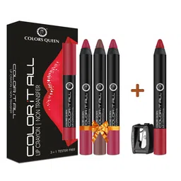 Colors Queen Color It All Set Of 4 Non Transfer Matte Lip Crayon - 3.5g Each - 11-12-10-14-picture-48