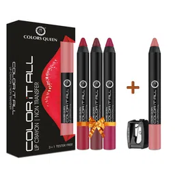 Colors Queen Color It All Set Of 4 Non Transfer Matte Lip Crayon - 3.5g Each - 01-02-08-20-picture-25