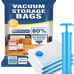 capitalpoint Reusable Vacuum Storage Ziplock Bags for Travel , Vacuum Storage Bags- 3 High Volume Storage Vacuum Bags, Travel Storage Vacuum Bags-picture-10