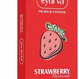 eyurva strawberry flavoured dotted condoms | strawberry condoms Condom image 4