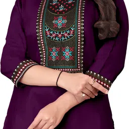 helly512 Pack of 2 Women Solid Cotton Blend A-line Kurta image 2