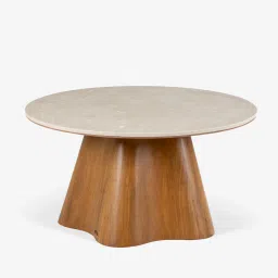 orange tree Nira Marble Coffee Table In New Teak Light Finish image 3