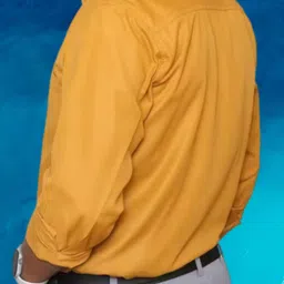 shubhshree Men Regular Fit Solid Slim Collar Formal Shirt image 3