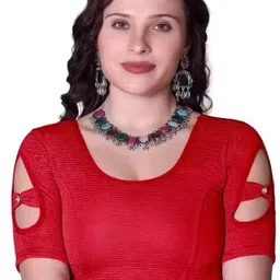 priyanka traders Round Neck Women Blouse-picture-26