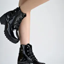 nzs Smart Casual Mid Top | Winter Boots |Lace-UP |Trendy Boots For Girls Boots Boots For Women image 3