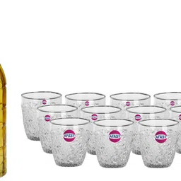 Bottle & Glass Set Of Bottle And 12 Glass, 1 Ltr-X107 Jug Bottle Glass Set-image-40