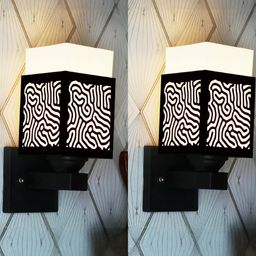 Gojeeva Brown Wood Square Wall Lamps-picture-31