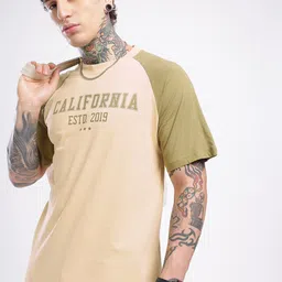 glitchez Relaxed Fit Raglan Sleeves Typography Printed T-shirt-image-70