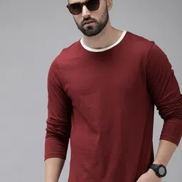 Roadster Men Solid Pure Cotton T-shirt-picture-36